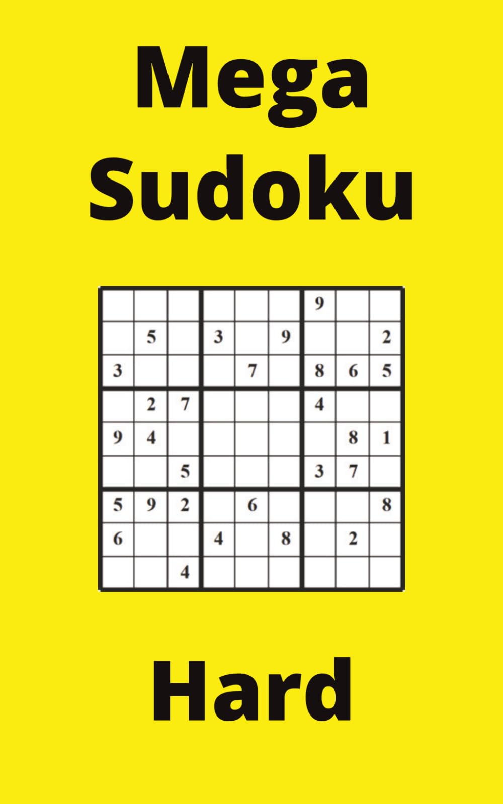 Yellow Mega Sudoku Book, 9x9 Puzzles, 100 Pages, 5x8, Hard