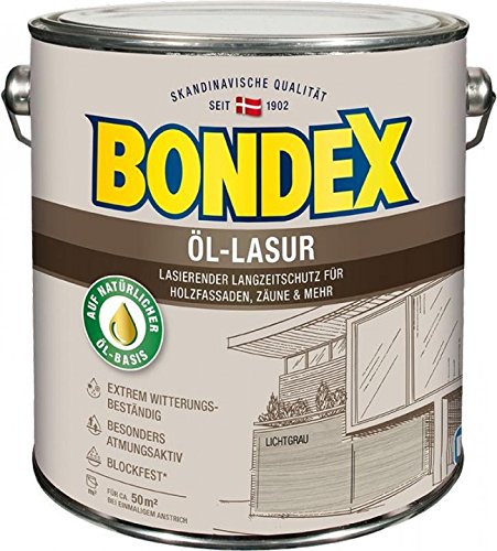 Preisvergleich Produktbild Bondex Öl-Lasur 2,50l - 391331 lichtgrau