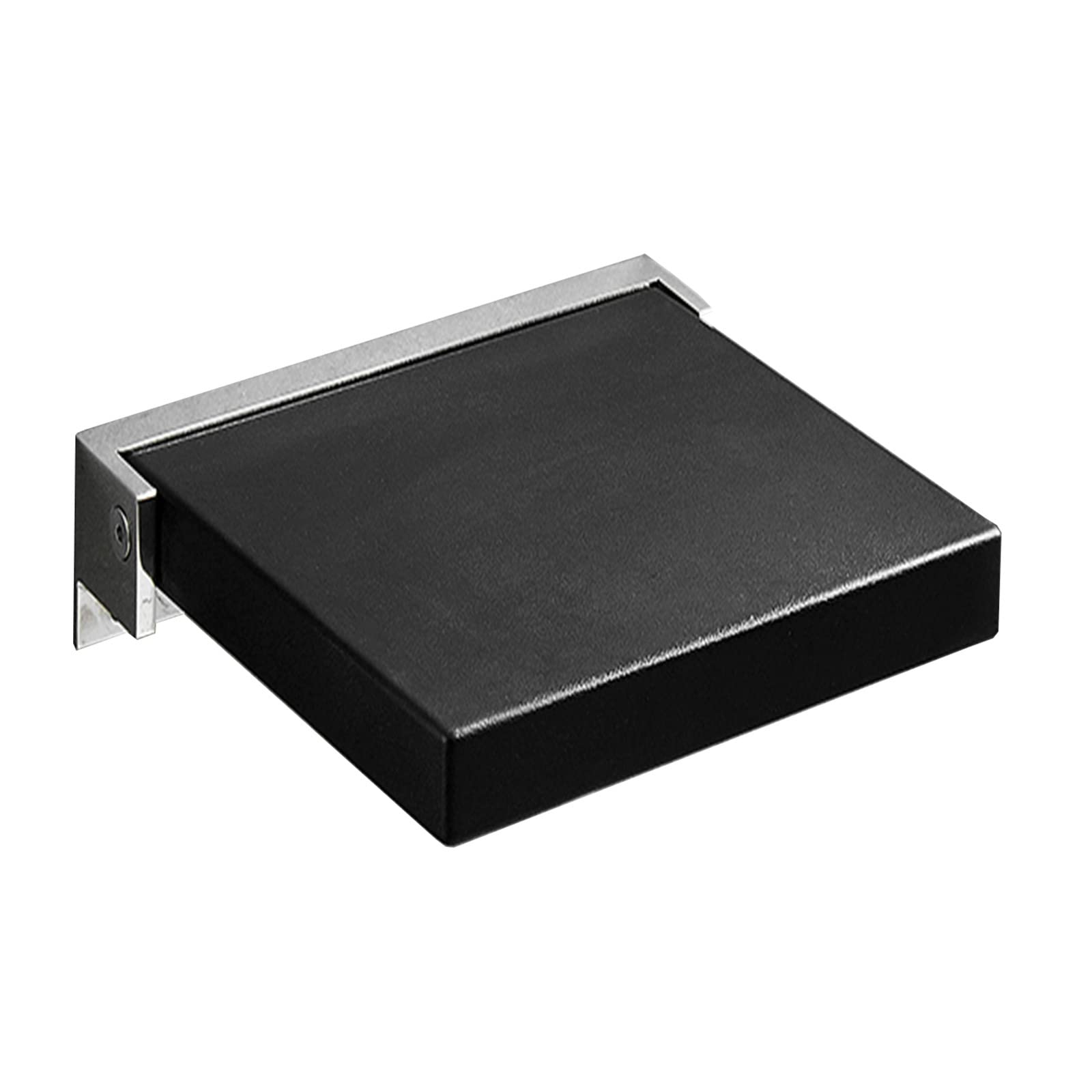 SANJIANG Folding Shower Stool Wall Mounted Foldable Bathroom Chairs Padded Rest Seat Shower Chair for Elderly, Disabled and Handicapped,Black