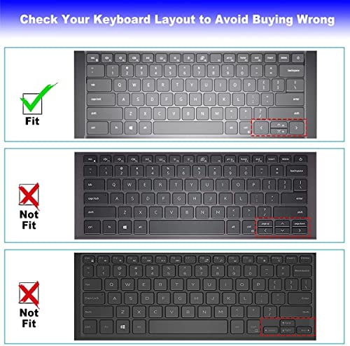 Image of Saco Laptop Keyboard Cover Compatible for Dell inspiron 14 (5430 5435 7420 7430) & Dell Vostro 14 (3420 3425 3435 5320) 14inch Laptops (Black)