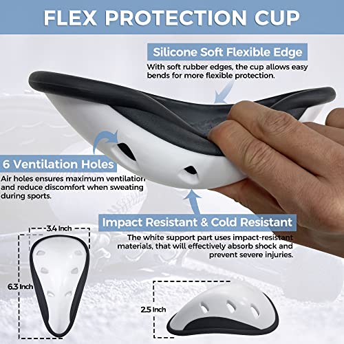 Men Football Compression Shorts w/Cup Straps Protective Athletic Sliding Underwear Baseball Lacrosse Cricket3