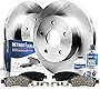 Detroit Axle - Pair (2) 316mm Rear Disc Brake Kit Rotors w/Ceramic Pads w/Hardware & Brake Kit Cleaner Fluid Replacement for 2007 2008 2009 2010 2011 Dodge Nitro - [2008-2012 Jeep Liberty]