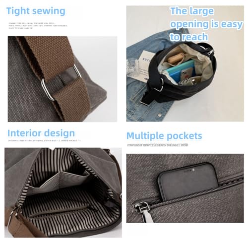 Bolso convertible de lona multiusos para mujer miniatura 6