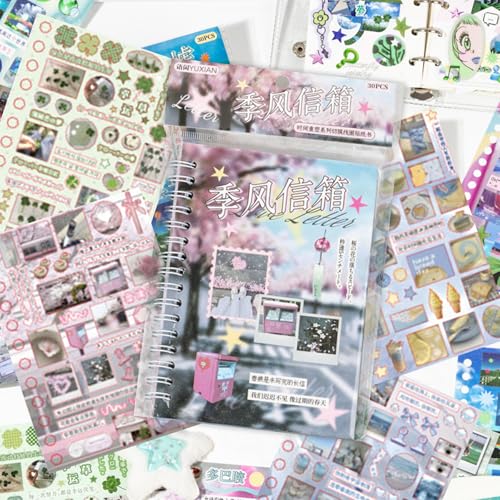 Stickers scrapbooking sans bordure blanche 30 feuilles