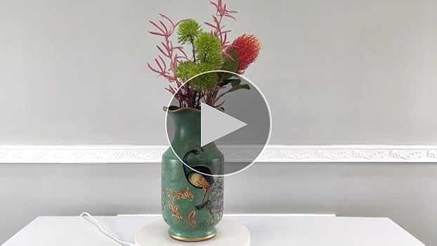 Amazon.com: FixtureDisplays® Porcelain Vase Peacock Decor