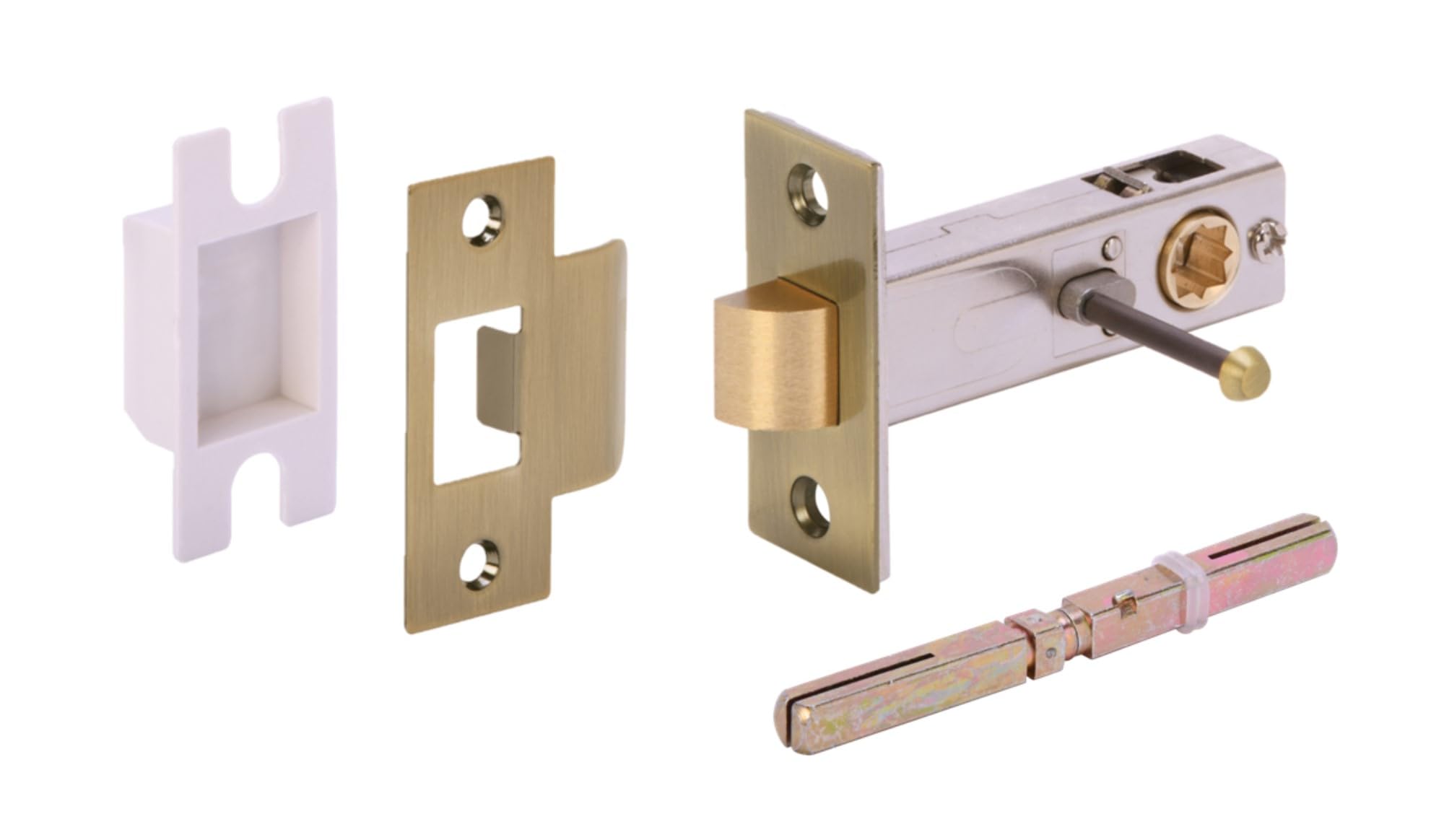 HANDLEZONE® 76mm Privacy Latch, Premium Tubular Latch, Catch for Internal Timber Doors - Antique Bronze