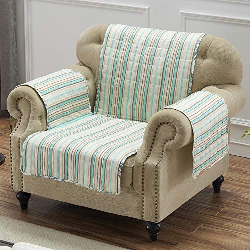 Barefoot Bungalow Furniture Protector Slipcover, Polyester, Jade, Arm Chair - Image 2