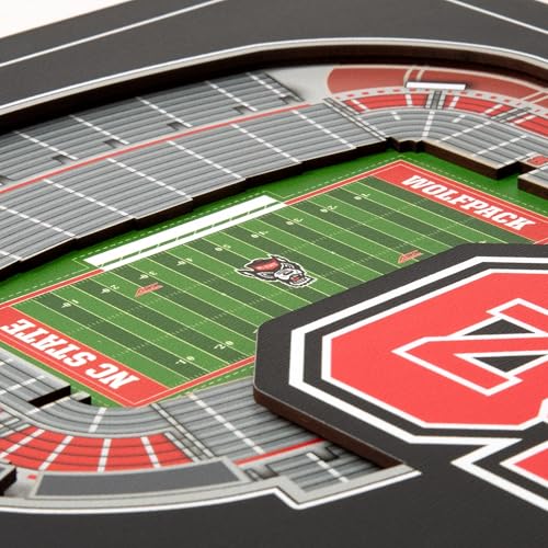 Image of YouTheFan Officially-licensed NCAA Stadium Series 3D Wall Art - multi-layer team stadium replica, detailed sports fan gift, indoor decor