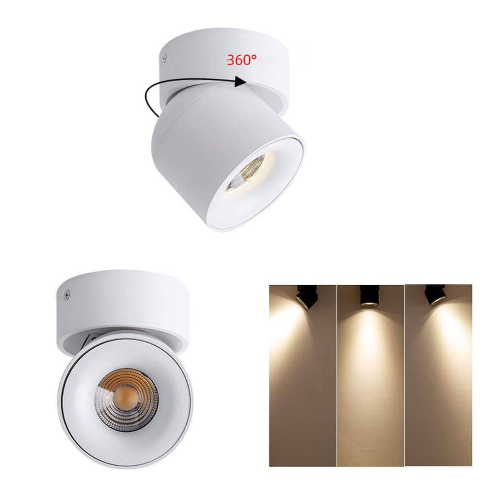 Reflektorowa lampa sufitowa Nowoczesny regulowany sufit Antyodblaskowy LED Downlight Mały sufit Czarna aluminiowa lampa do czytania Komercyjna szafka hotelowa Szatnia Downlig