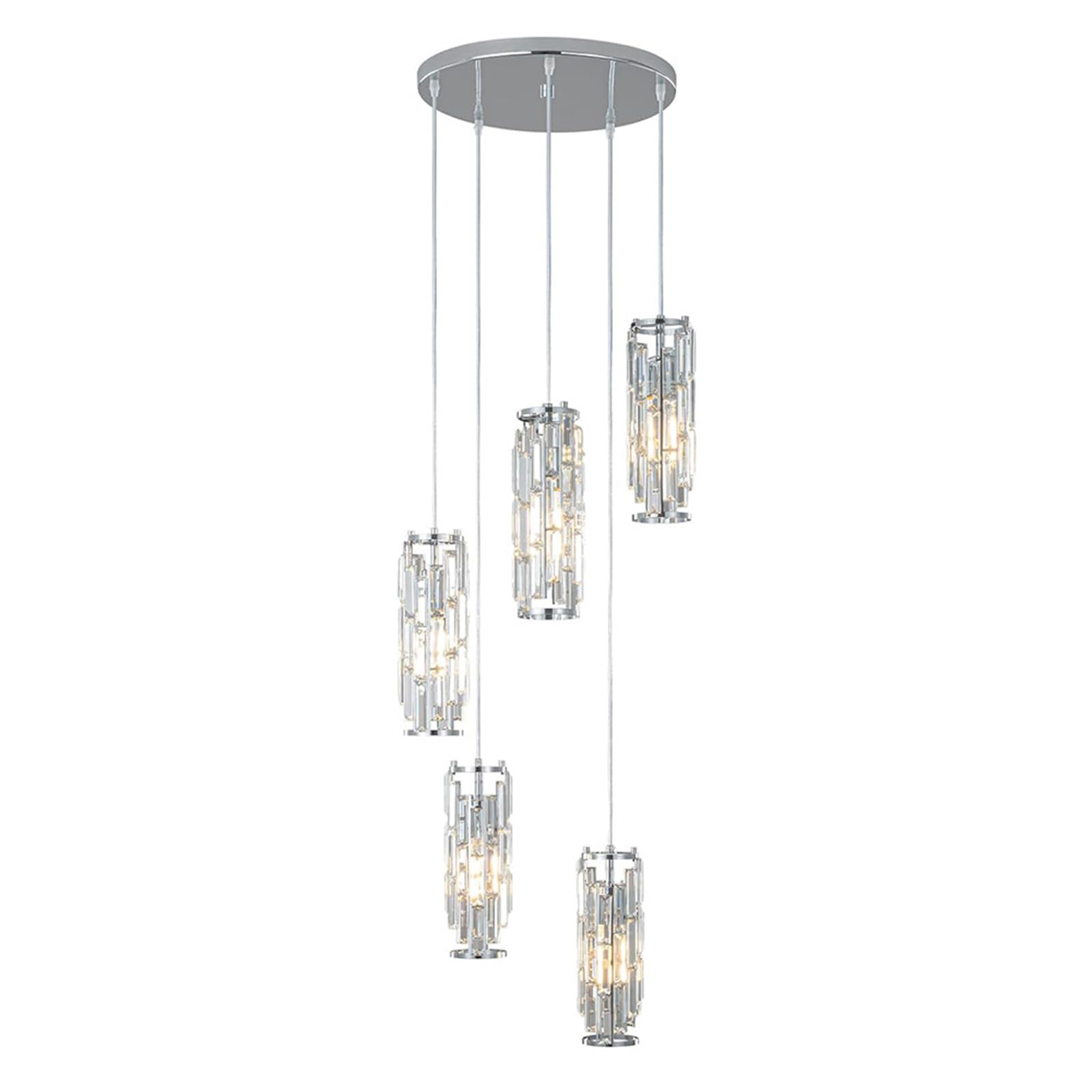 LYMSXAZOU Modern nt Light Adjustable Height 5Light E27 Ceiling Fixture with Openwork s e Ideal for Bedroom Dining Room Foyer Stairwell Contemporary Decor