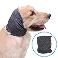 Pattepoint Dog Snood Dog Grooming Ear Muffs Noise Protection, Dog Neck and Ears Warmer Headwear for Comfort, Anxiety Relief and Calming Dog Ear Protectors, Pet Cat Dog Hoodie, Grey L