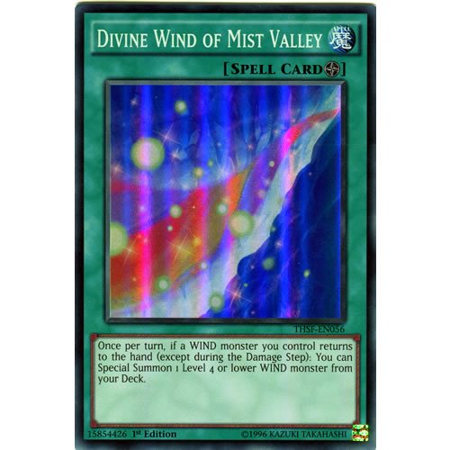 THSF-EN056 1st Ed Divine Wind of Mist Valley Super Rare Card The Secret Forces Yu-Gi-Oh Single Card