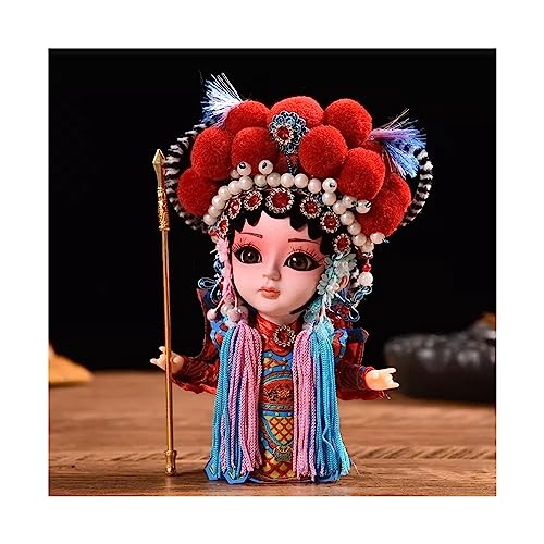 Lingula Statue Figurines Desktop Beijing Gift Beijing Style Doll Doll Decorations Beijing Opera Facial Makeup Opera Character Gifts Chinese Style Decorative Ornaments (Color : 3)