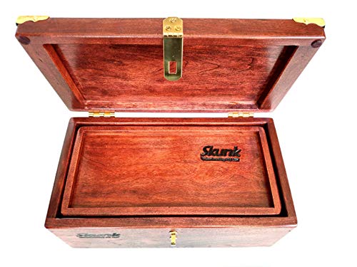 Skunk Woodworking XL Black Cherry Stash Box with Rolling Tray Combo