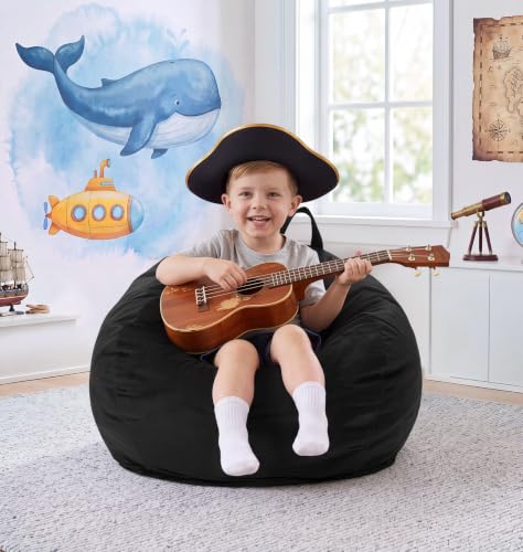 Image of Hobestluk Small Bean Bag Chairs 2FT BeanBag Chair Comfy Cool Teardrop Shape