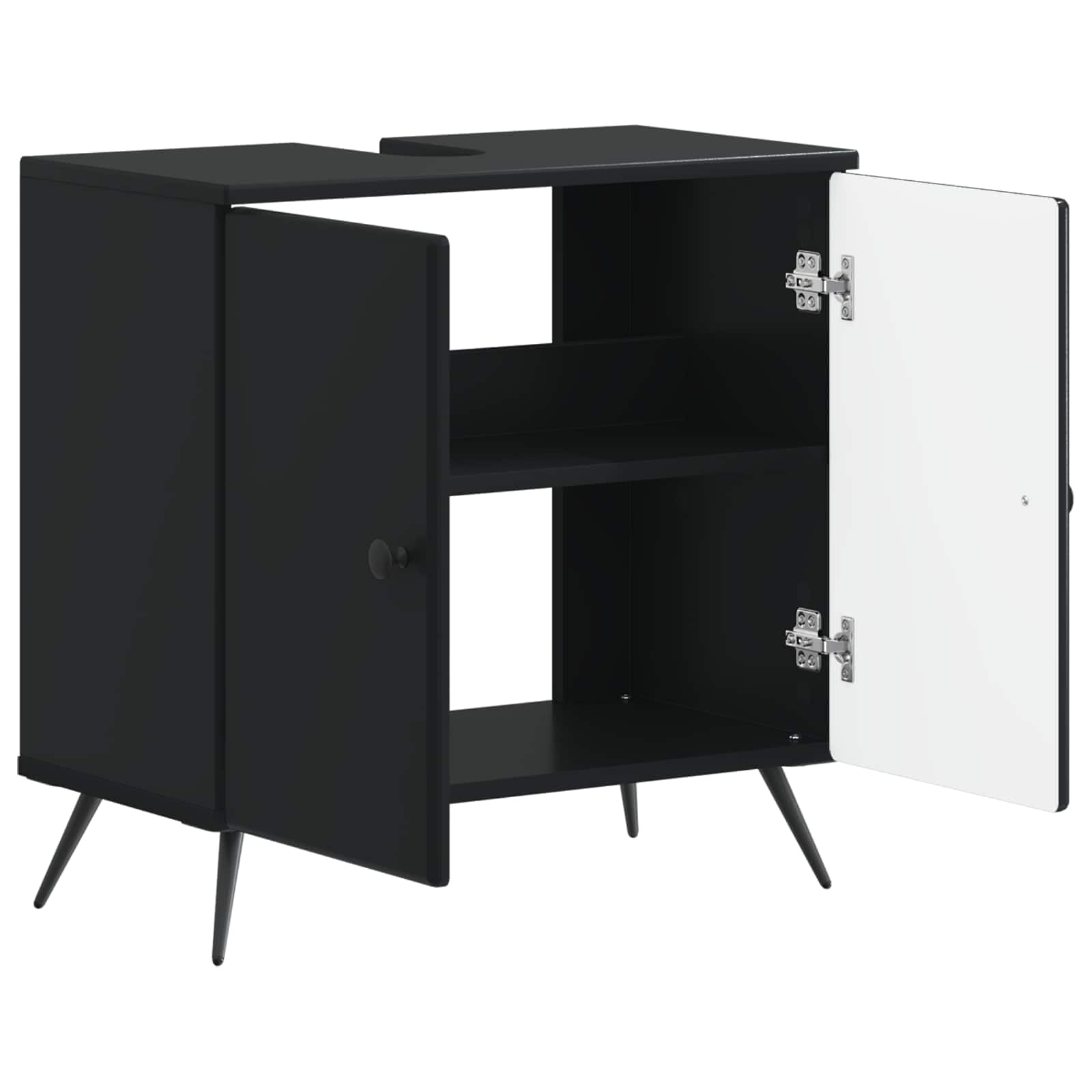 Mobile per lavabo da bagno BREDA Nero 59,5 x 31,5 x 59 cm