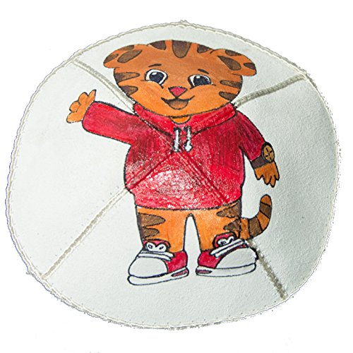 Hand-painted Kippah (Yarmulke) with a Neighborhood Tiger