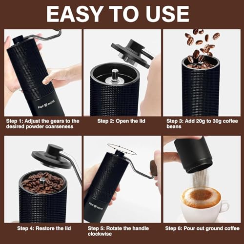 Pop and Party Stainless Steel Burr Grinder