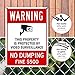 No Dumping Sign, Video Surveillance No Dumping Fine $500 Sign, 10x14 Inches, Rust Free .040 Aluminum, Fade Resistant, Made in USA