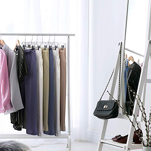 House Day FBA_B01M13TXC7 12 Pack 14 Inch Clear Plastic Skirt Hangers With Adjustable Clips, Pants Hangers 360-Rotating Swivel Hook thumb #7