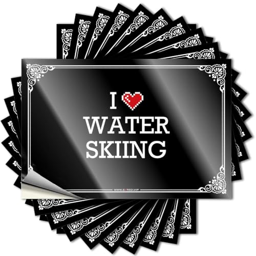 Camper Van Helmet Quote Water Skiing Decor 6x9cm