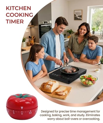 Image of Mechanical Kitchen Timer, Durable Rotary Timer for Cooking, Baking and Workout, Precise Time Measurement, Classic Design with Easy Operation, Ideal for Home and Kitchen Use