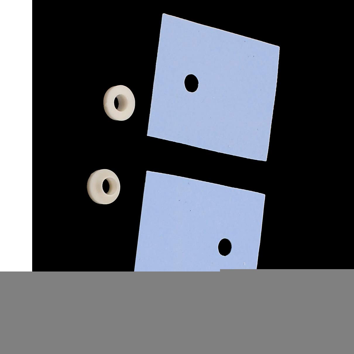 1000 Pezzi Pastiglie Isolanti In Silicone Per Dissipatore: Adesive Per Transistor TO-220, Dimensioni 13x19x0,3mm (Grigio) - Aexit - 2