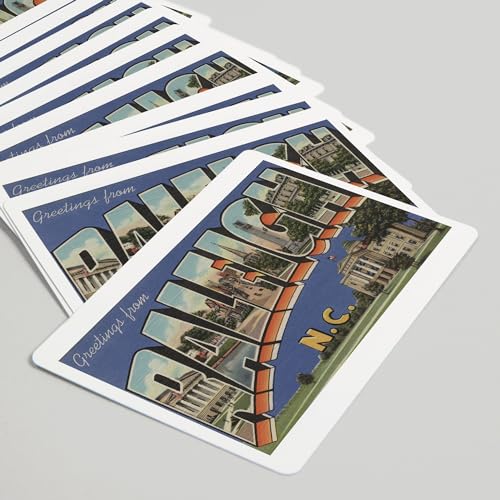 Lantern Press Cartas Poker Raleigh North Carolina 52 Pz miniatura 5