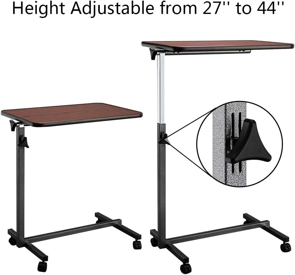 Bureau debout mobile et table de chevet relevable en acier - 5