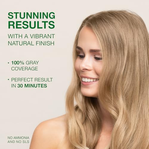 Image of Naturigin Permanent Hair Color, 9.0 Light Blonde, Ammonia Free, 100% Gray Coverage, Nourishing Natural Formula, For All Hair Types, Long-Lasting, Vegan & Cruelty-Free, 1 Pack