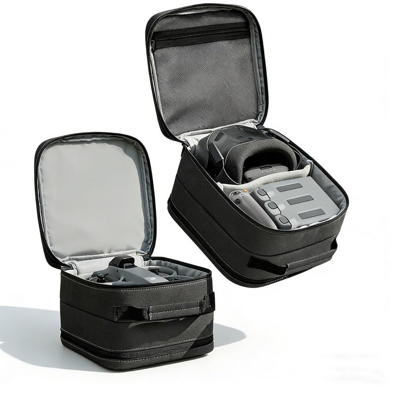 Compatible Para DJI Bolso doble capa para mando y visor drone | Bolso tela multicapa para guardar ordenadamente equipos aeromodelismo