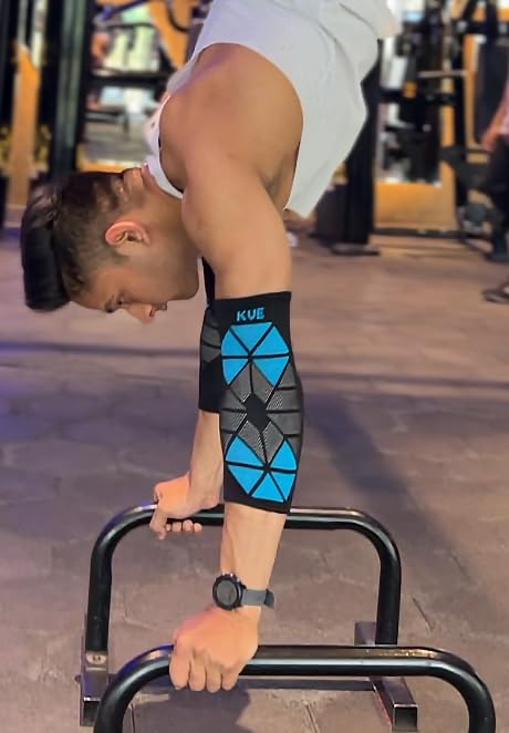 Image of KUE Athletic Essential Kit | Sports Kits For Men Women | Kit Set For Men | Badminton Kit Gym Kit Football Kit Cricket Kit Combo Set (GymKit-Blue, S /M)