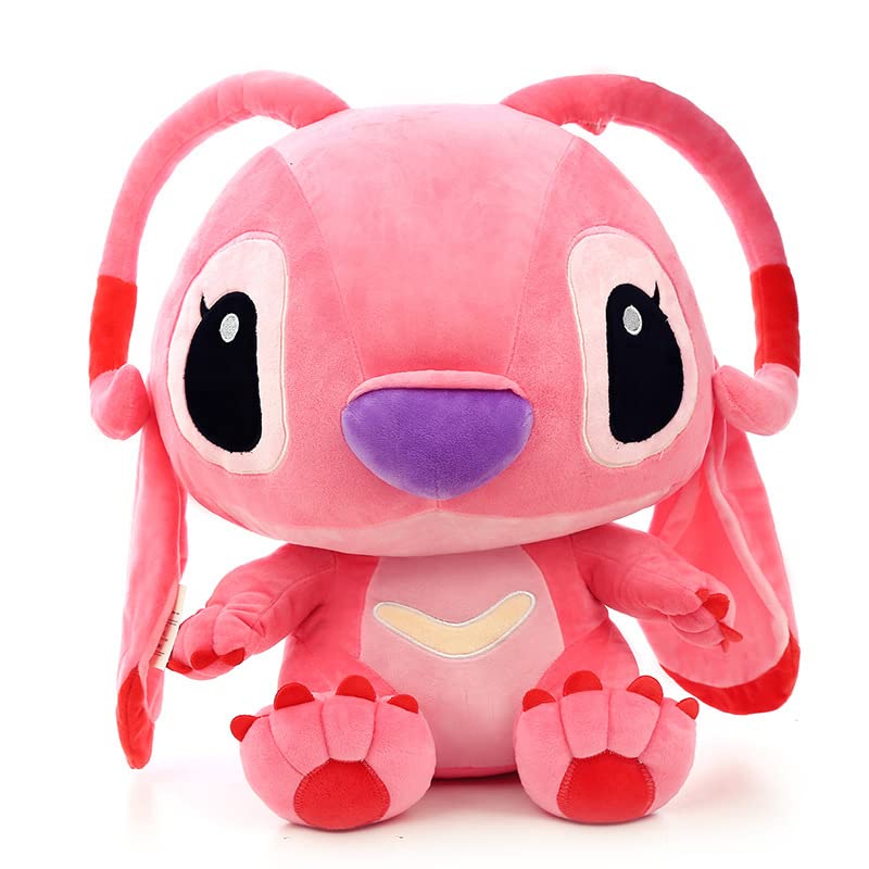 Ksopsdey Disney Lilo and Stitch Plush Toy 25 cm Soft Figure, Collectable Cute Plush Toy, Cuddly Toys for Children, Soft Toys for Girls and Boys, Plushie Toy are Birthday For Boys Girls Kids(Pink)