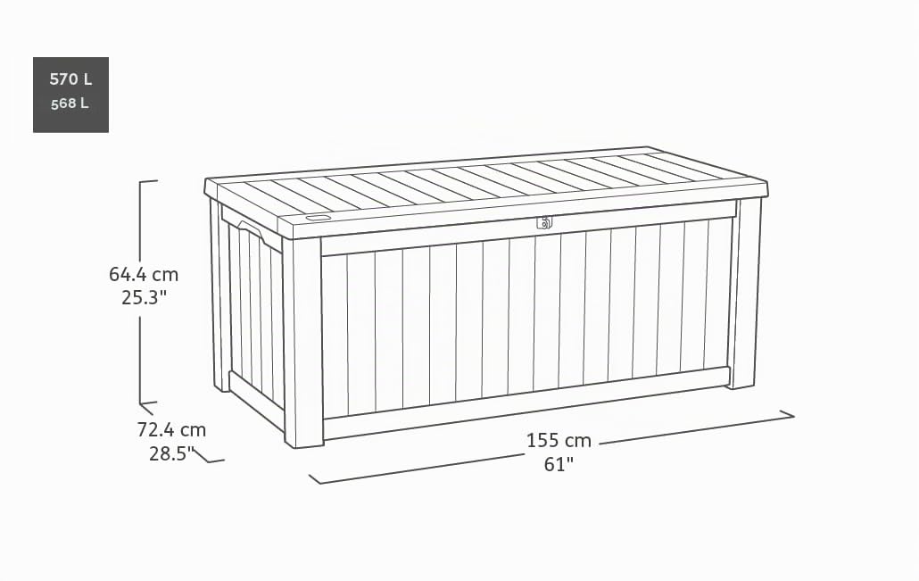 Keter - Coffre de rangement Westwood 570L