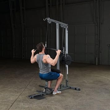 Body-Solid (GLM85B Pro LAT Machine Sculpt a Stronger, Space-Saving and Back Exercise Weight Machine Home Gym Equipment