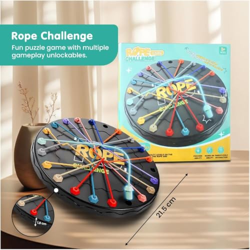 Image of Mashes Chain Triangle Chess Game Triggle Rubber Band Game for Kids & Adults, Fun Family Board Game, Brain Teaser Puzzle, Interactive Chess Set for 2-4 Players, Multicolour (Rope Game Set)