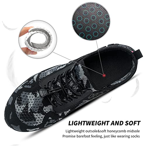Image of SOBASO Water Shoes Women Men Quick Drying Swim Beach Aqua Shoes for Water Sport Diving Hiking Sailing Travel