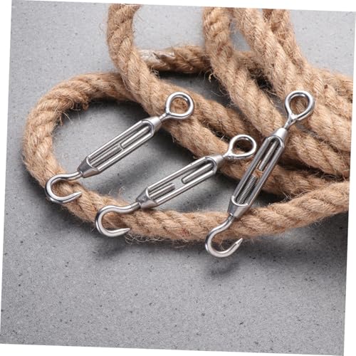 OUNONA 5pcs Turnbuckles Gancho: Tensor de Acero Inoxidable de Alta Resistencia para Cable, Ajuste Preciso para Tensión y Uso en Toldos, Cercas y Tiendas M5 miniatura 5