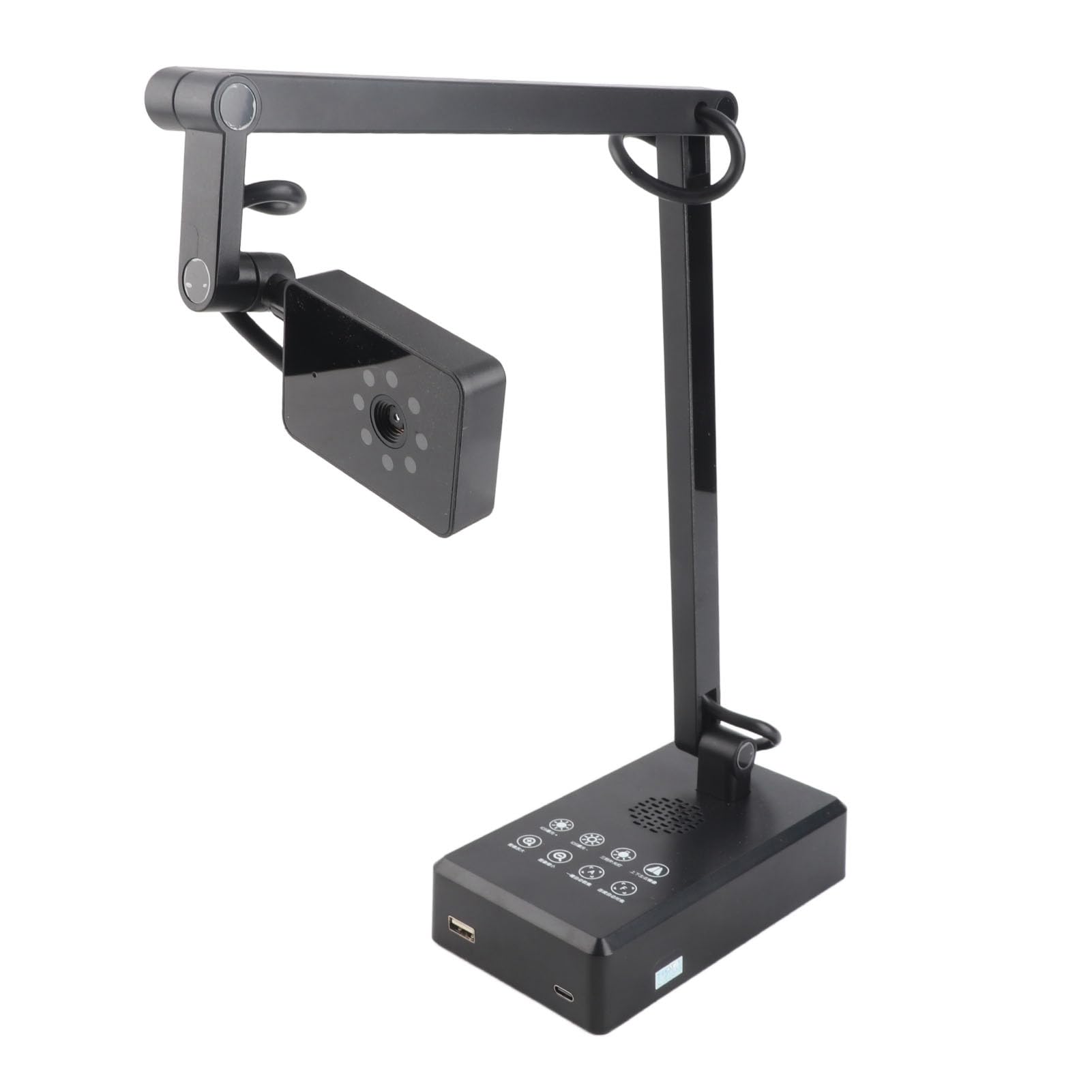 Generic Aparat o Wysokiej Rozdzielczości Kamera Internetowa USB do Dokumentów 16 MP Potężna Moc Sprzętowa do Demonstracji na żywo dla Systemu Windows ABS, Stop Aluminium