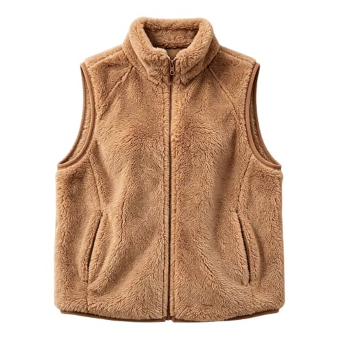 MaMiDay Sherpa Fleece Vest Women Zip-Up Sleeveless Winter Jacket Coat - image 7