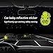 QBUC Baby in Car Sticker (2 Packs), Baby on Board Sticker with Lovely Design 3.4in x 4.9in Baby Car Sticker Reflective Safety Sign Perfect for Bumper, Window in All Weathers