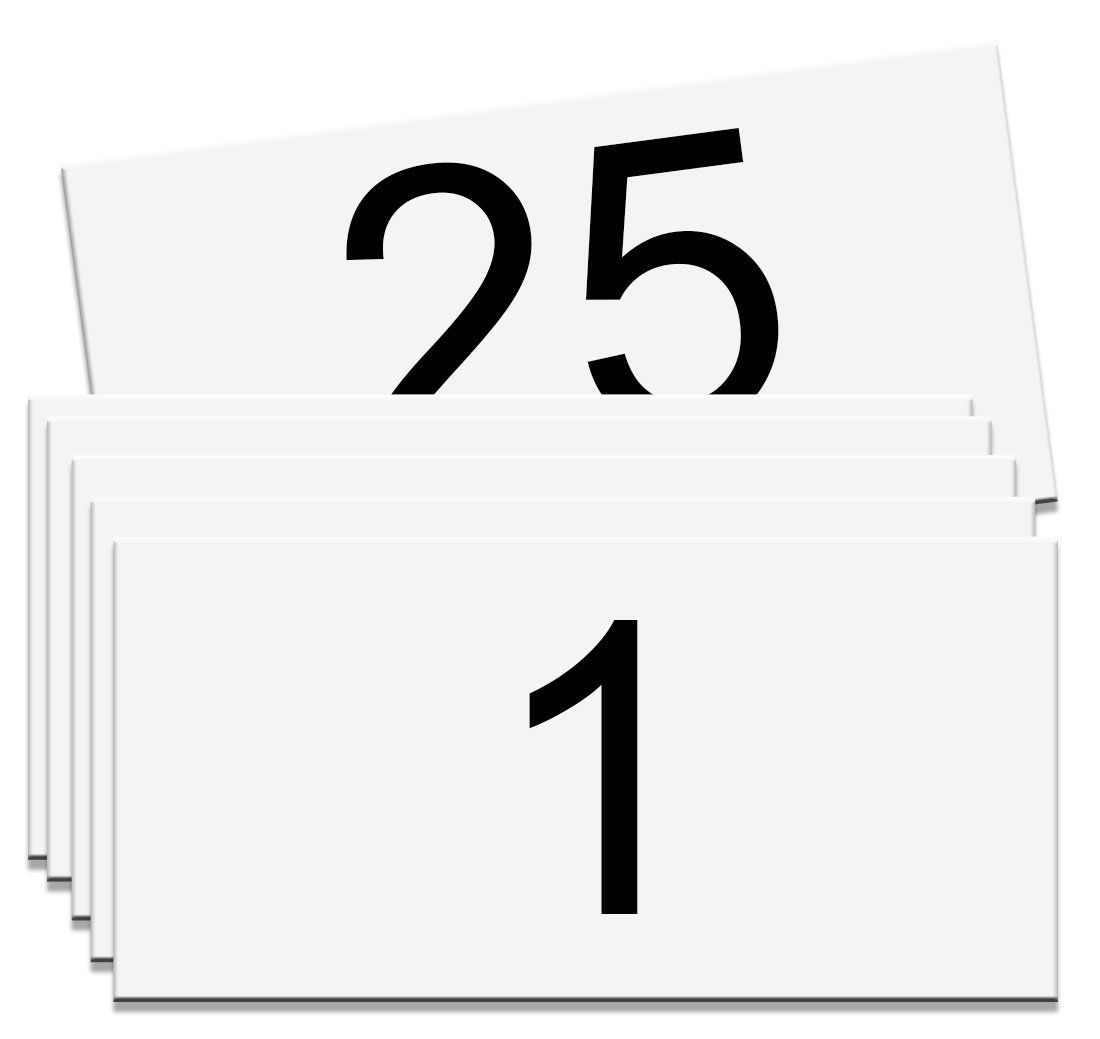 NapTags Numbered Magnetic Rack/Shelf Labels (Numbered 1-25, Pack of 25)