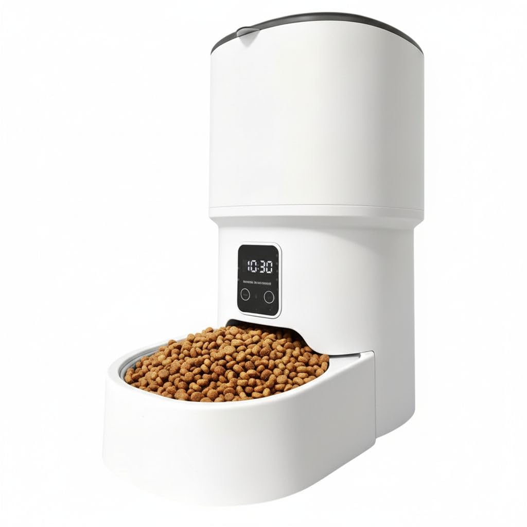 Salaarz Automatic Cat Feeder and Dispenser with Timer, Portion Control & 4L Food Storage | Programmable Meal Scheduler for Cats & Small Dogs with Dual Power Supply & LCD Display