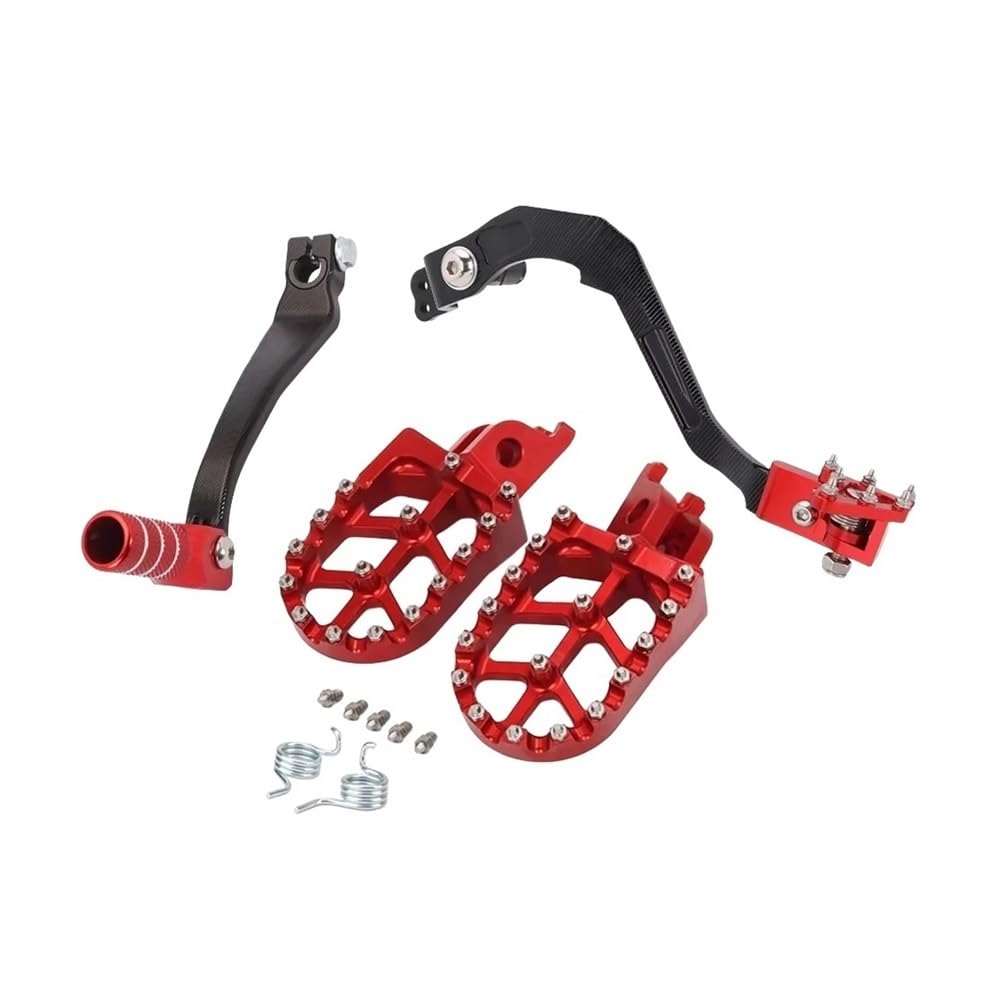 Etfildsbu Set 4 Motorbike Gear Bar Lever Rear Foot Pegs Rests Brake Shift Shifter Lever Pedal For Crf250l Crf250m 2013-2020 For Crf250 For Rally 2017-2020 Cnc