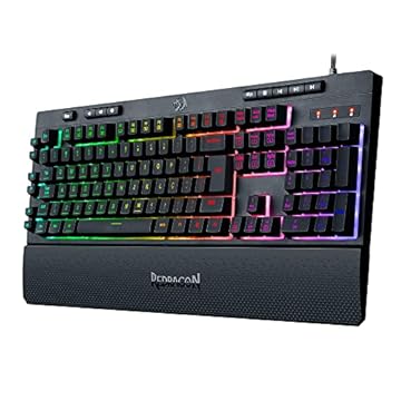 Teclado Gamer Redragon Shiva Preto RGB K512RGB ABNT2