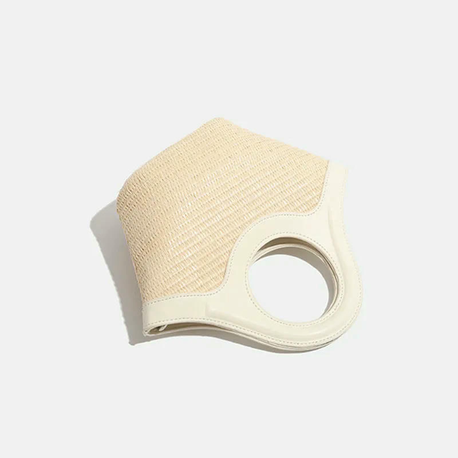 Borsa a Mano Donna Borse da Versatili in Paglia Intrecciata Tracolla Spiaggia Estiva Rattan Fatta Viaggio Casual-Marrone