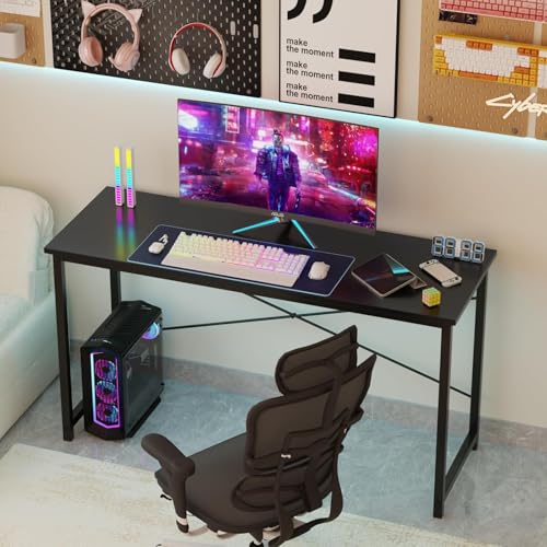 Image of JD FRESH Folding Study Table Desk with Metal Frame & Wooden Finish /Portable Table /Space Saving Computer Desk for Home Office, Bedroom /Foldable Writing Table, Laptop Desk (Black, Marble)