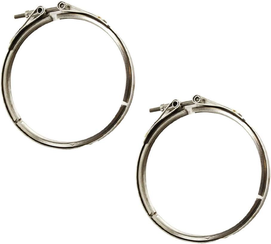 Mytee Products 2 Pack 6.97 Inch Turbo Clamp - Stainless Steel Turbocharger V-Band Exhaust Clamp Replaces 4041107 4041107CUM CUM4041107