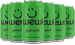 Guaraná Natural Zero Açúcar lata 350ml pacote com 6 unidades