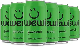 Guaraná Natural Zero Açúcar lata 350ml pacote com 6 unidades